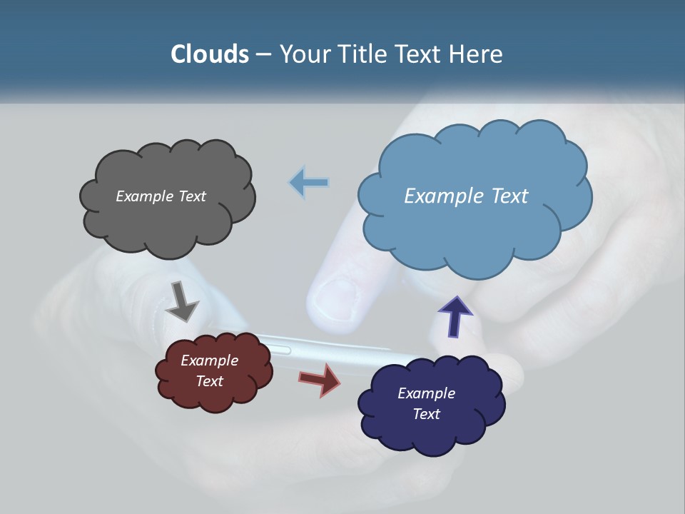 A Man Holding A Cell Phone In His Hand PowerPoint Template