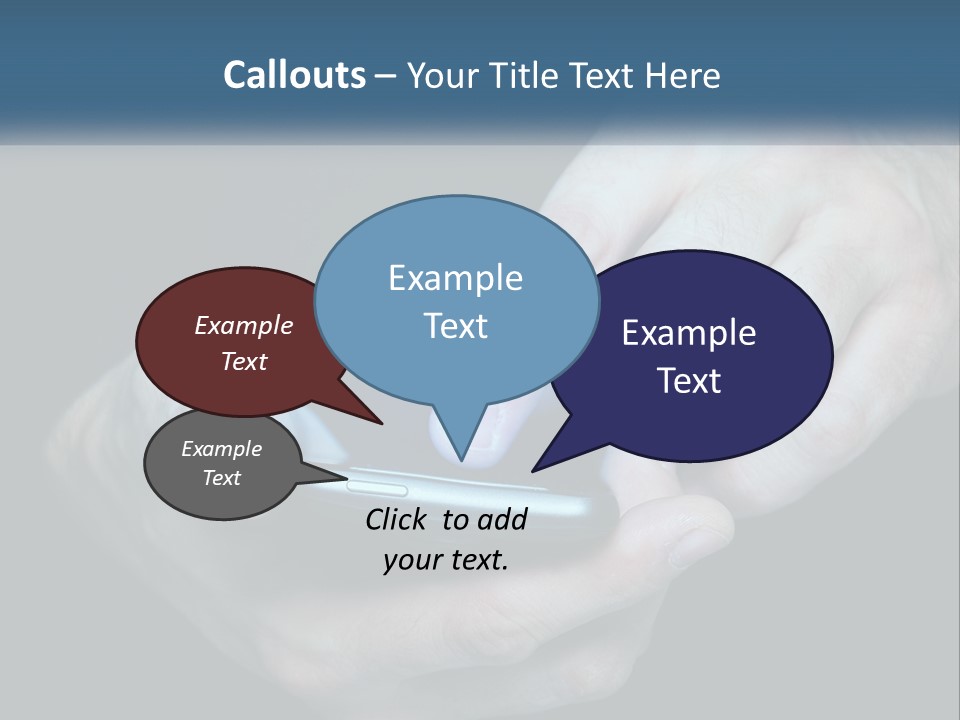 A Man Holding A Cell Phone In His Hand PowerPoint Template