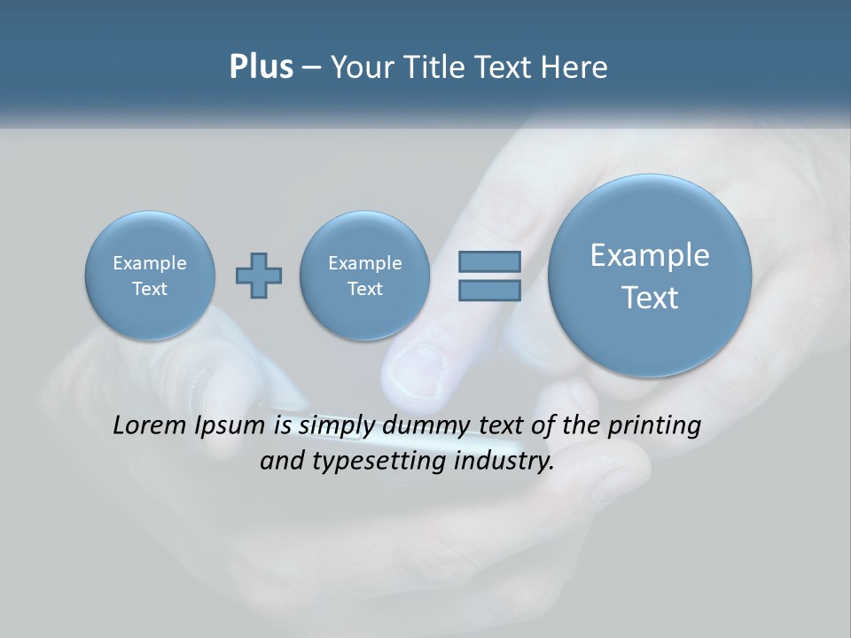 A Man Holding A Cell Phone In His Hand PowerPoint Template