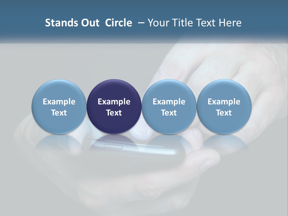 A Man Holding A Cell Phone In His Hand PowerPoint Template