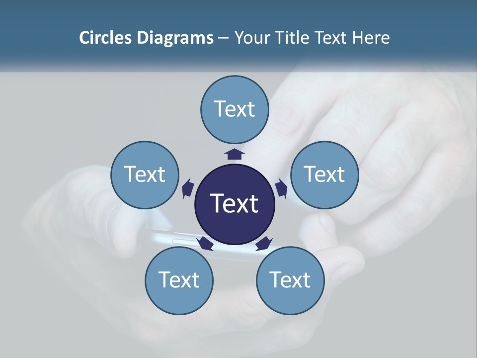 A Man Holding A Cell Phone In His Hand PowerPoint Template