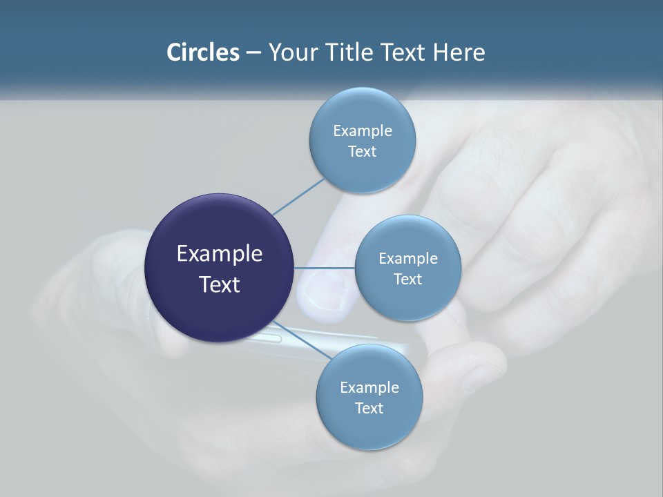 A Man Holding A Cell Phone In His Hand PowerPoint Template