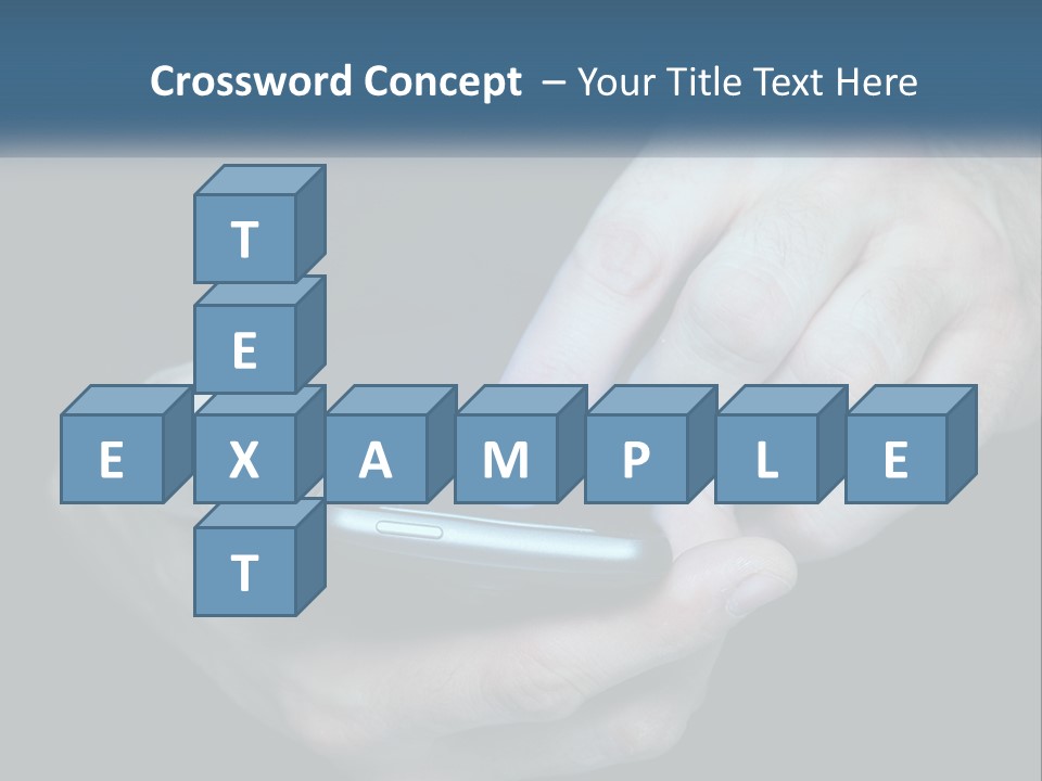 A Man Holding A Cell Phone In His Hand PowerPoint Template