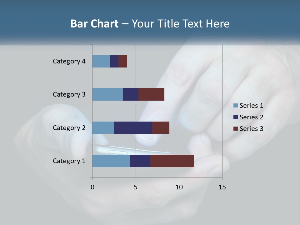 A Man Holding A Cell Phone In His Hand PowerPoint Template