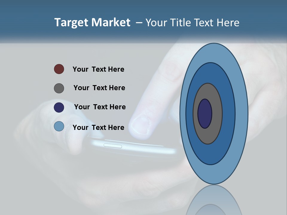 A Man Holding A Cell Phone In His Hand PowerPoint Template
