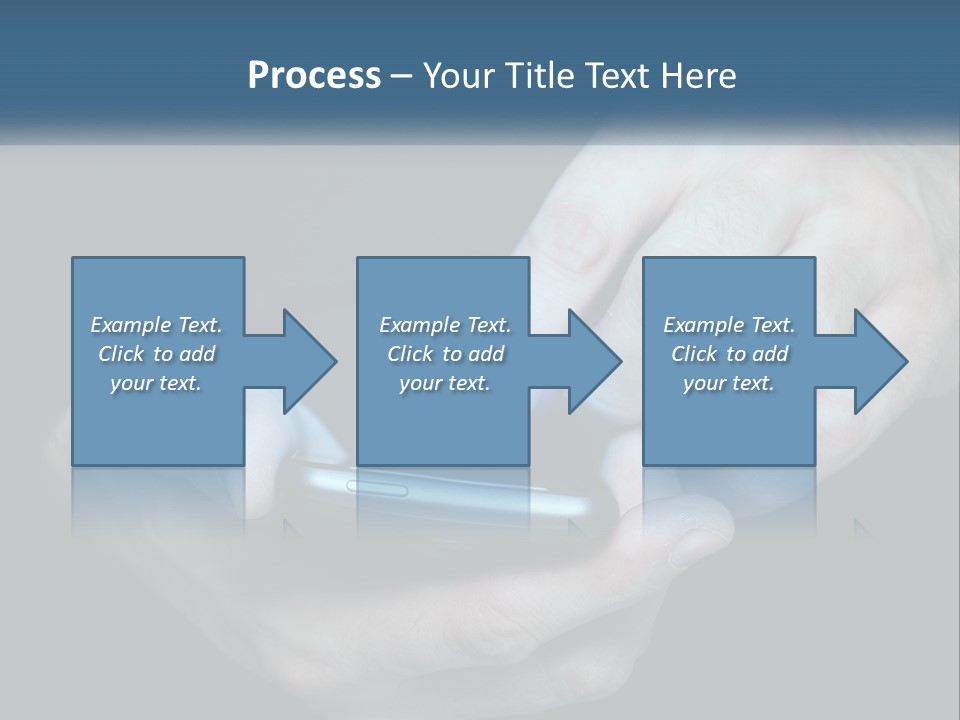 A Man Holding A Cell Phone In His Hand PowerPoint Template
