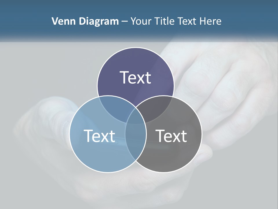 A Man Holding A Cell Phone In His Hand PowerPoint Template