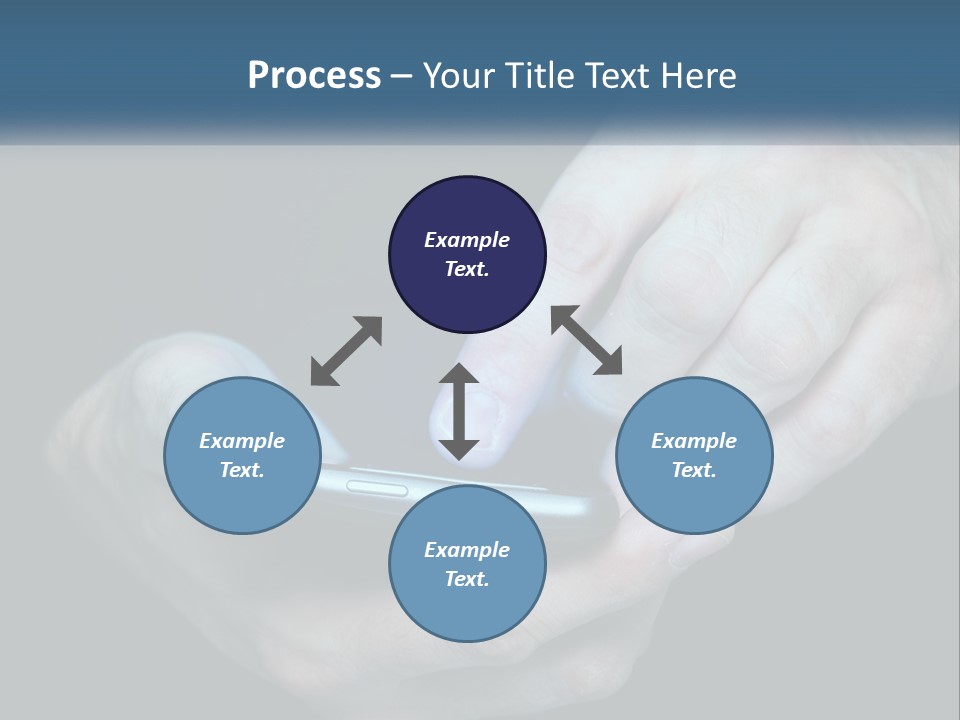 A Man Holding A Cell Phone In His Hand PowerPoint Template