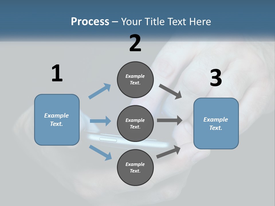 A Man Holding A Cell Phone In His Hand PowerPoint Template