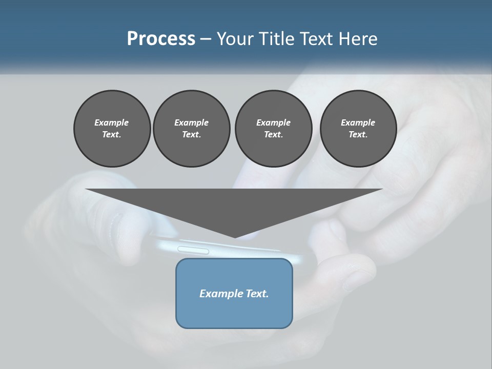 A Man Holding A Cell Phone In His Hand PowerPoint Template