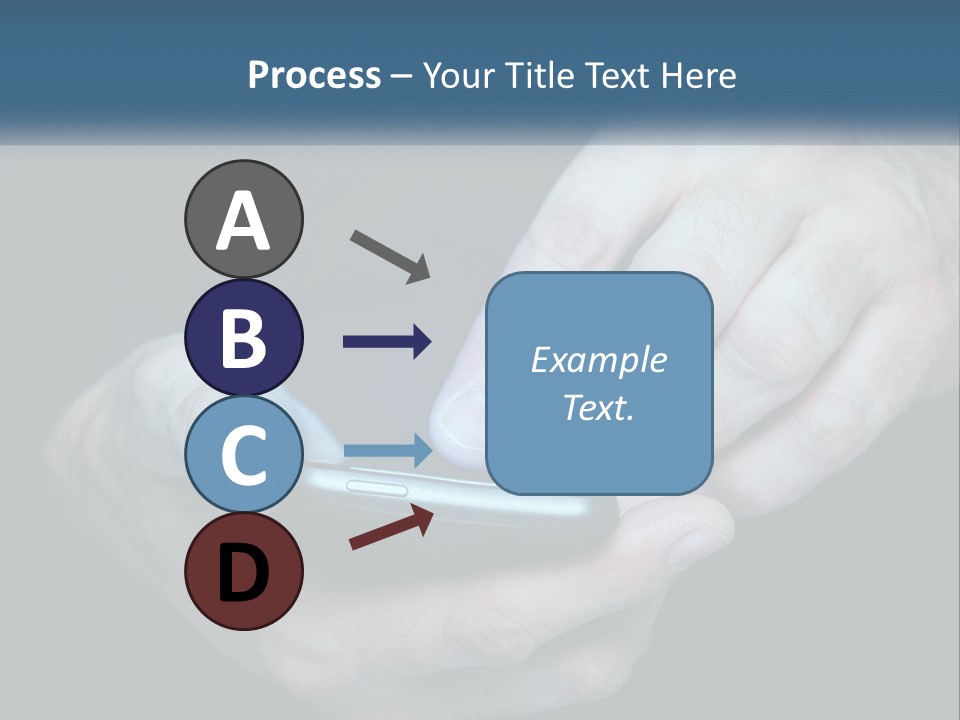A Man Holding A Cell Phone In His Hand PowerPoint Template