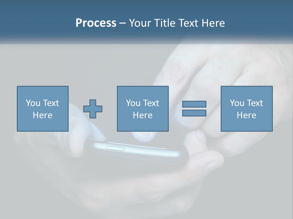 A Man Holding A Cell Phone In His Hand PowerPoint Template