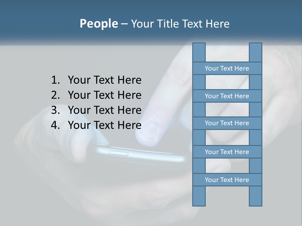 A Man Holding A Cell Phone In His Hand PowerPoint Template