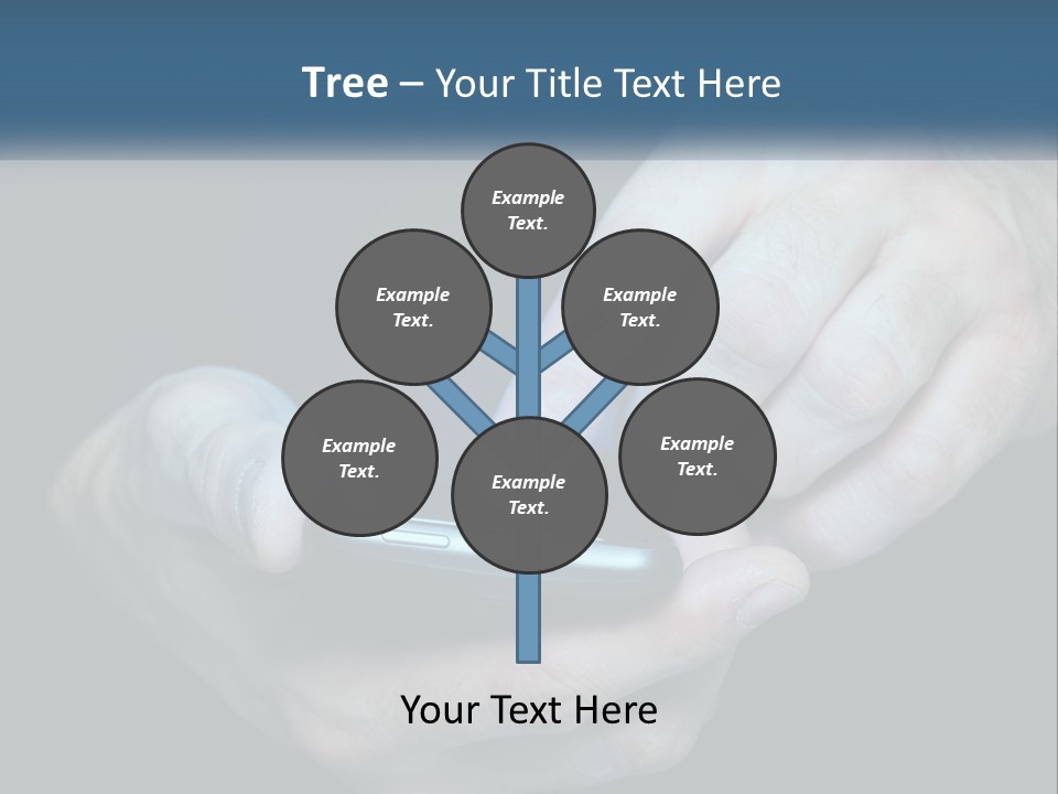 A Man Holding A Cell Phone In His Hand PowerPoint Template