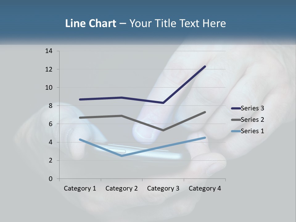 A Man Holding A Cell Phone In His Hand PowerPoint Template