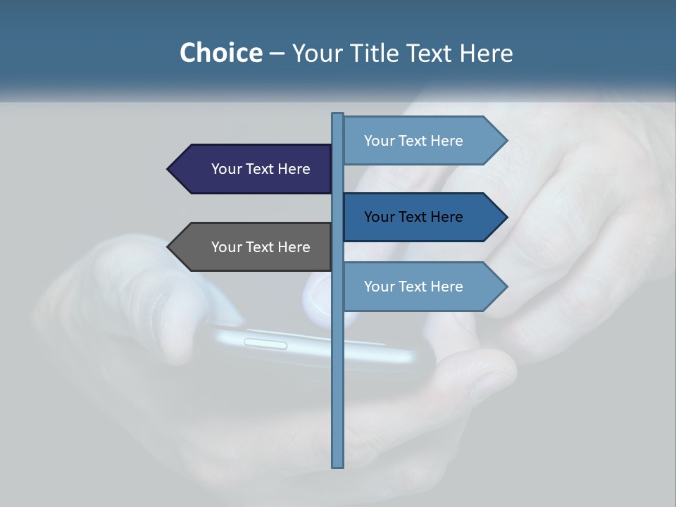 A Man Holding A Cell Phone In His Hand PowerPoint Template