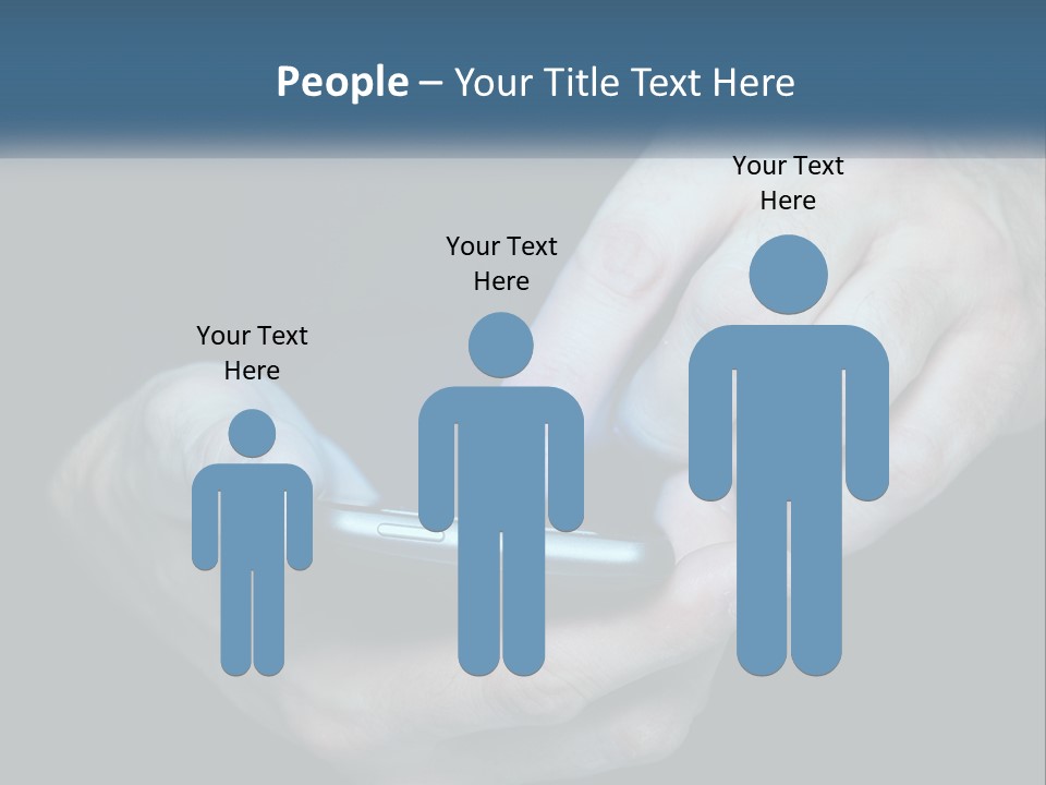 A Man Holding A Cell Phone In His Hand PowerPoint Template