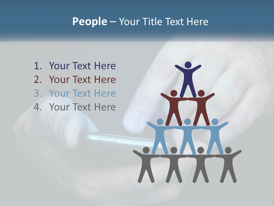 A Man Holding A Cell Phone In His Hand PowerPoint Template