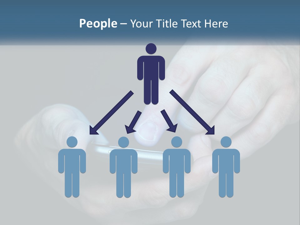 A Man Holding A Cell Phone In His Hand PowerPoint Template