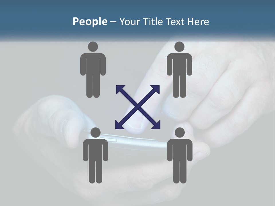 A Man Holding A Cell Phone In His Hand PowerPoint Template