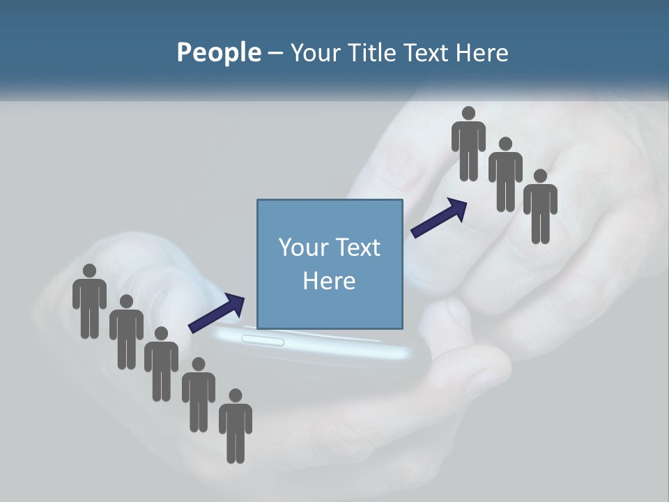 A Man Holding A Cell Phone In His Hand PowerPoint Template