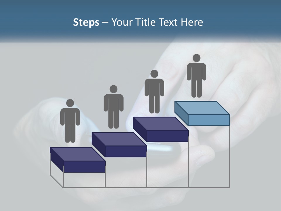A Man Holding A Cell Phone In His Hand PowerPoint Template