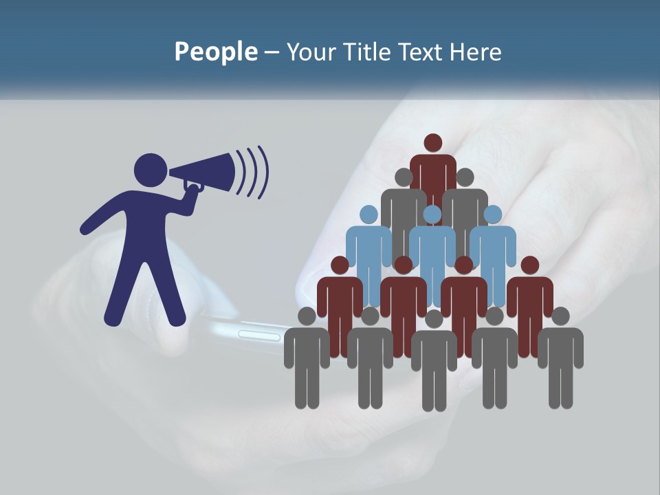 A Man Holding A Cell Phone In His Hand PowerPoint Template