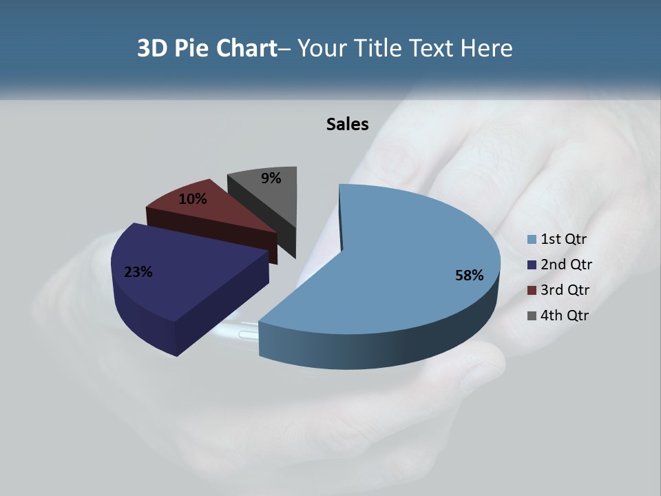 A Man Holding A Cell Phone In His Hand PowerPoint Template