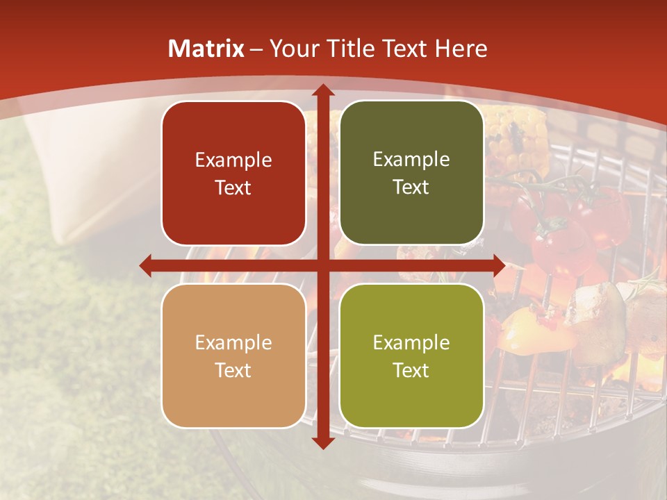 A Barbecue Grill With Corn On The Cob PowerPoint Template