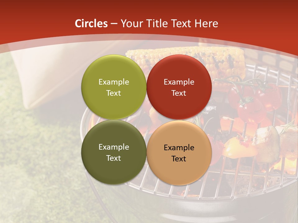 A Barbecue Grill With Corn On The Cob PowerPoint Template