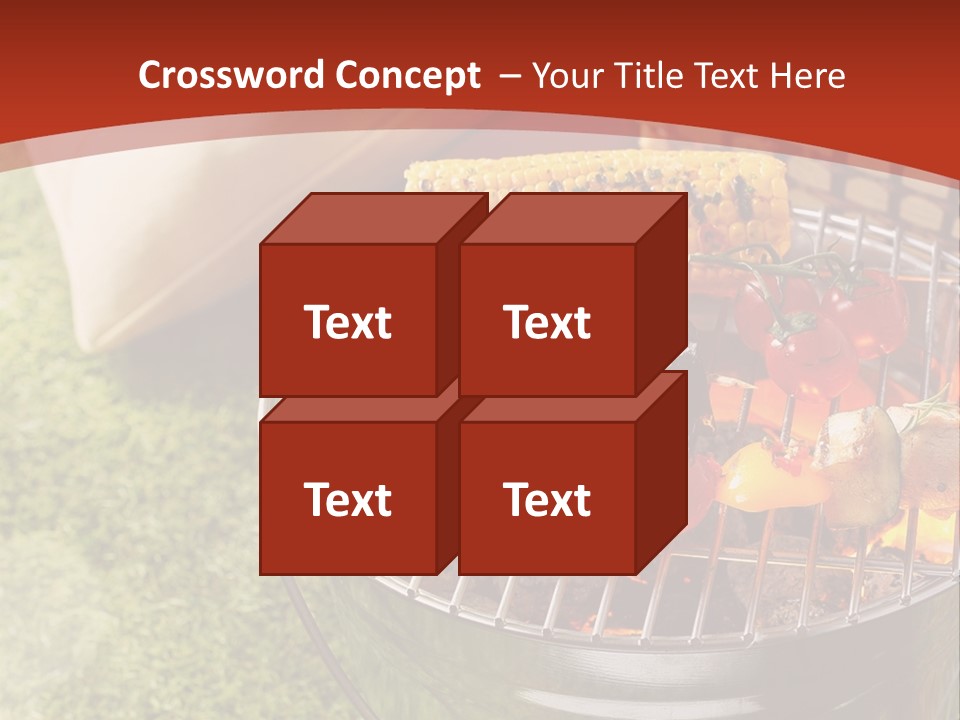A Barbecue Grill With Corn On The Cob PowerPoint Template