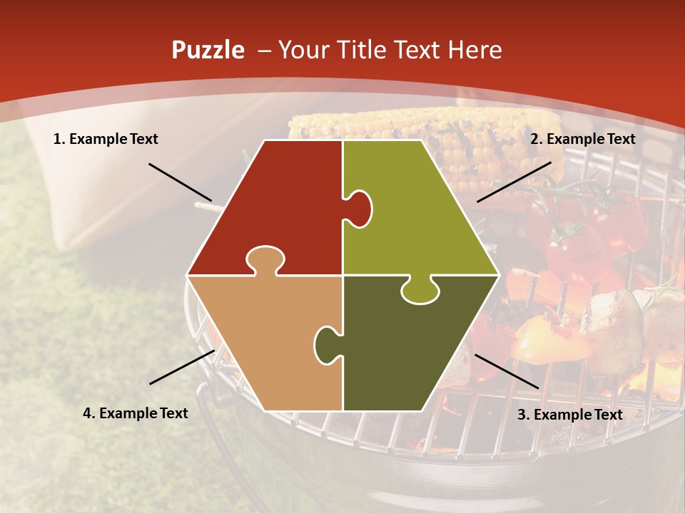 A Barbecue Grill With Corn On The Cob PowerPoint Template