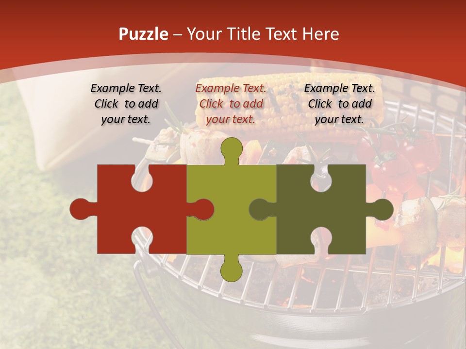 A Barbecue Grill With Corn On The Cob PowerPoint Template