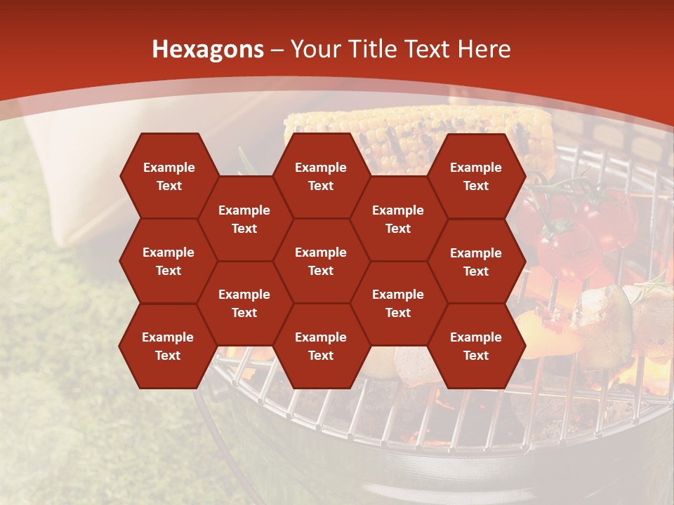 A Barbecue Grill With Corn On The Cob PowerPoint Template
