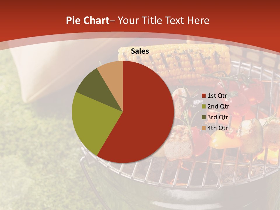 A Barbecue Grill With Corn On The Cob PowerPoint Template