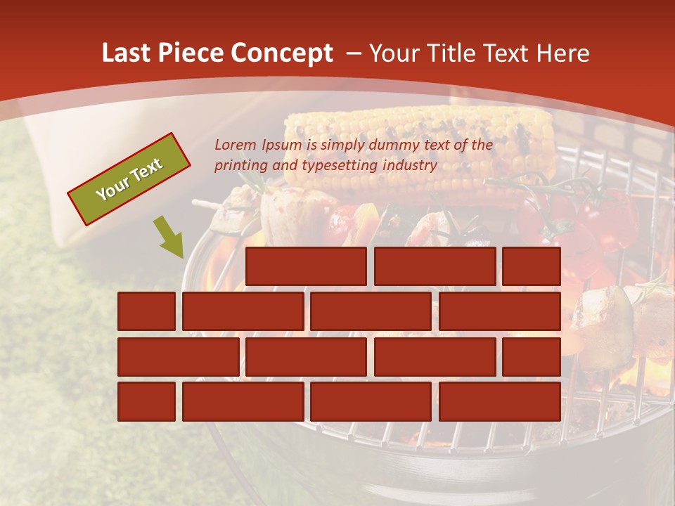 A Barbecue Grill With Corn On The Cob PowerPoint Template
