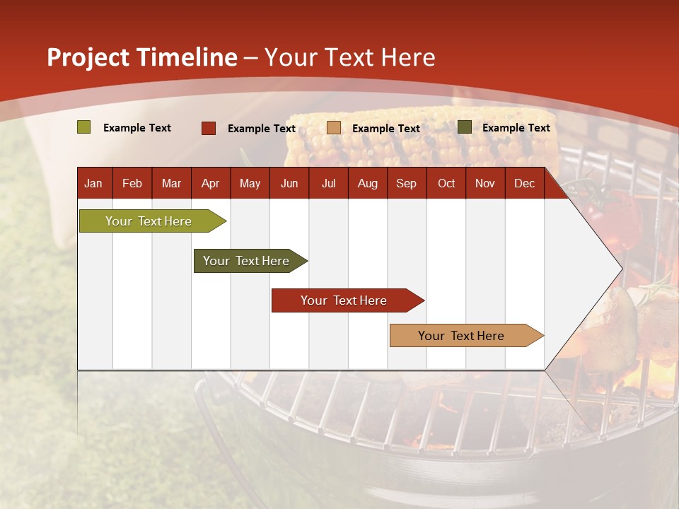 A Barbecue Grill With Corn On The Cob PowerPoint Template