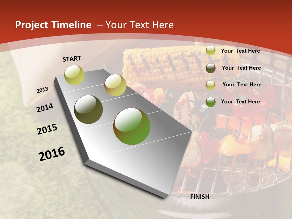 A Barbecue Grill With Corn On The Cob PowerPoint Template