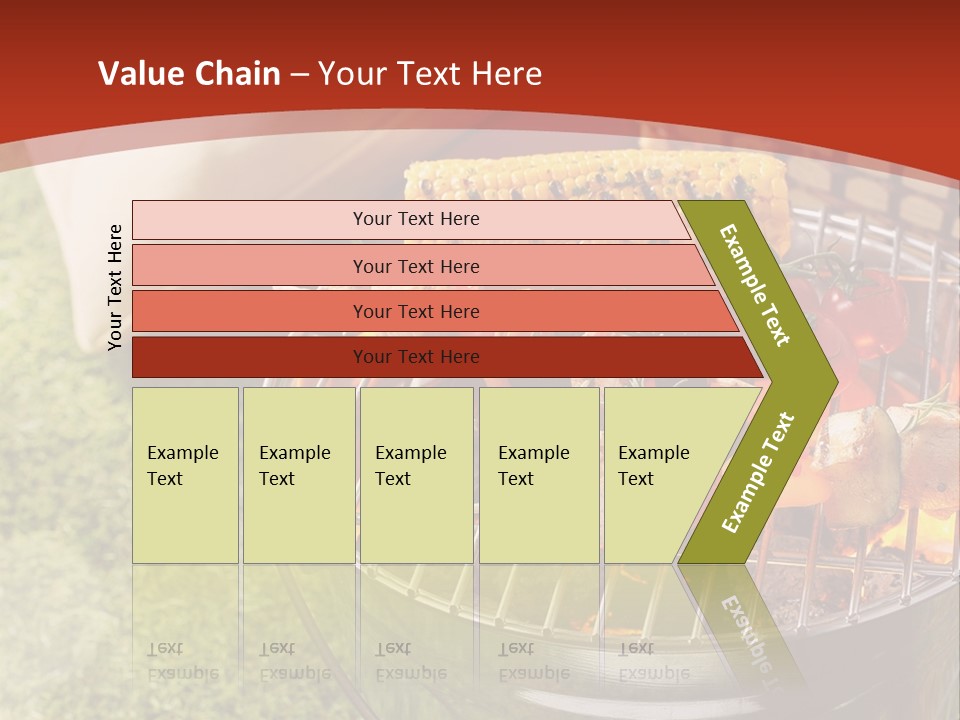 A Barbecue Grill With Corn On The Cob PowerPoint Template