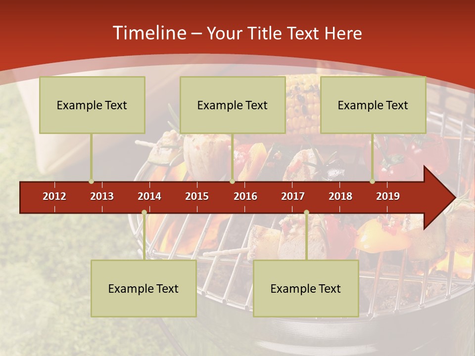 A Barbecue Grill With Corn On The Cob PowerPoint Template