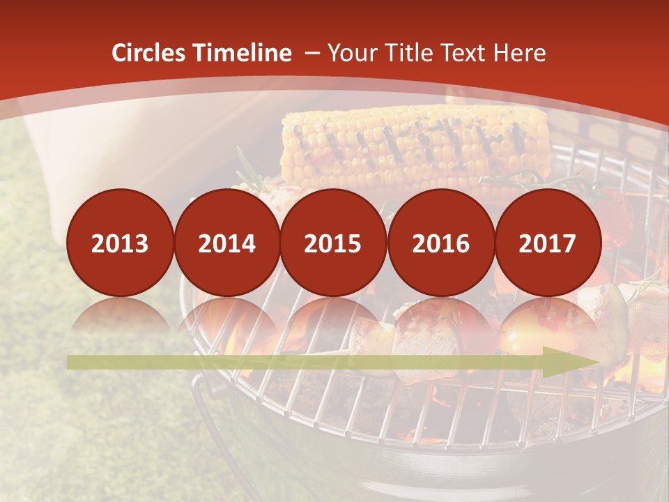 A Barbecue Grill With Corn On The Cob PowerPoint Template