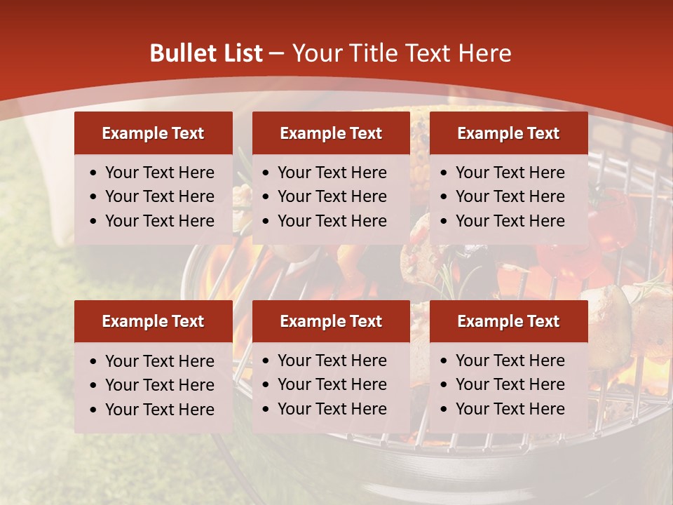 A Barbecue Grill With Corn On The Cob PowerPoint Template