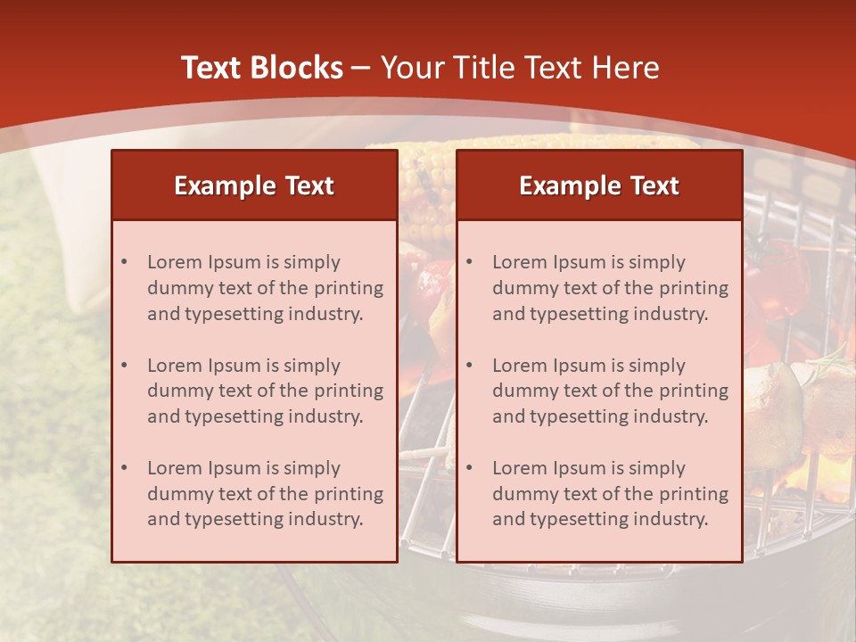 A Barbecue Grill With Corn On The Cob PowerPoint Template