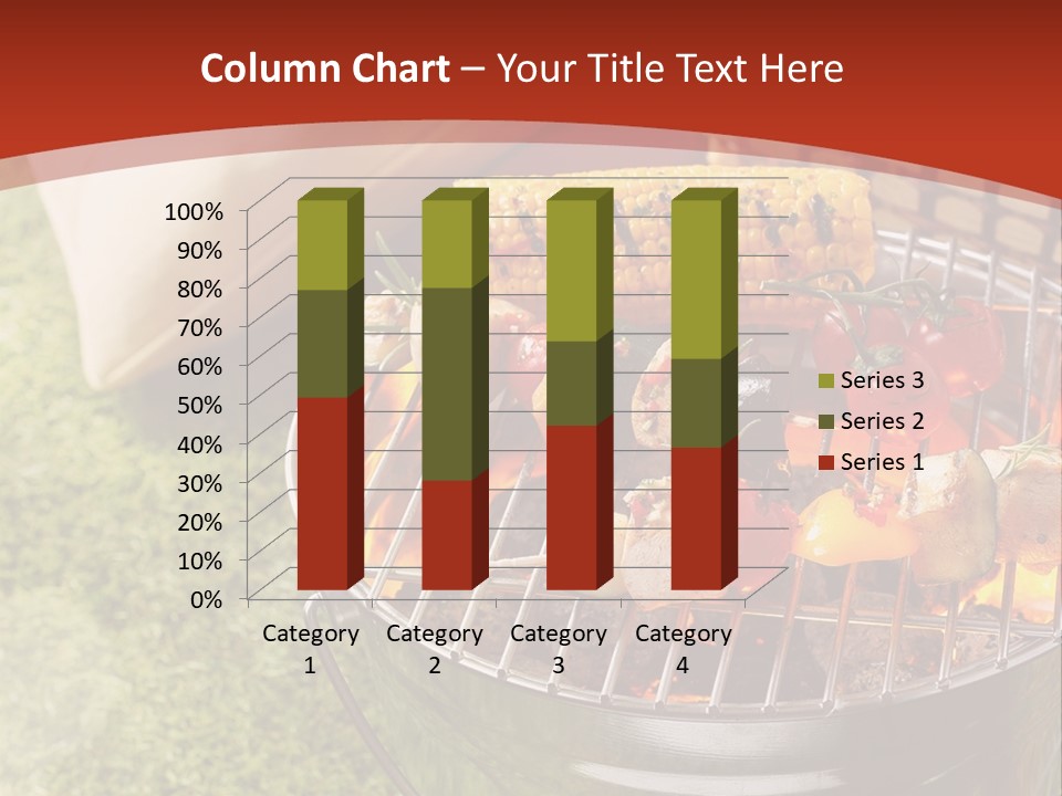 A Barbecue Grill With Corn On The Cob PowerPoint Template