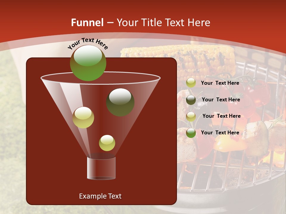 A Barbecue Grill With Corn On The Cob PowerPoint Template