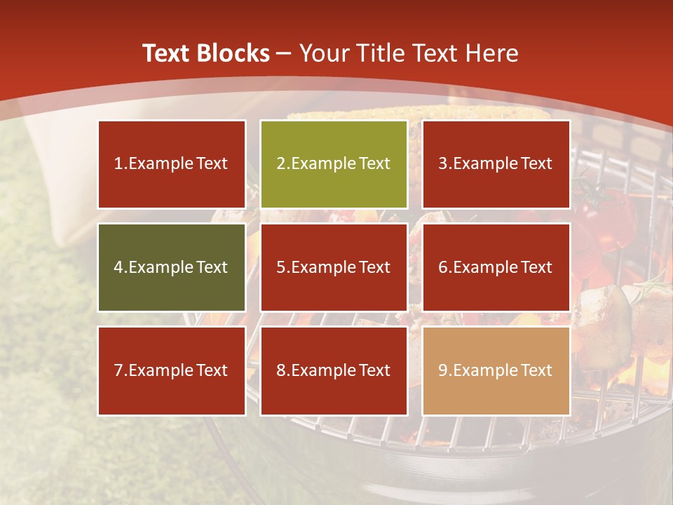 A Barbecue Grill With Corn On The Cob PowerPoint Template