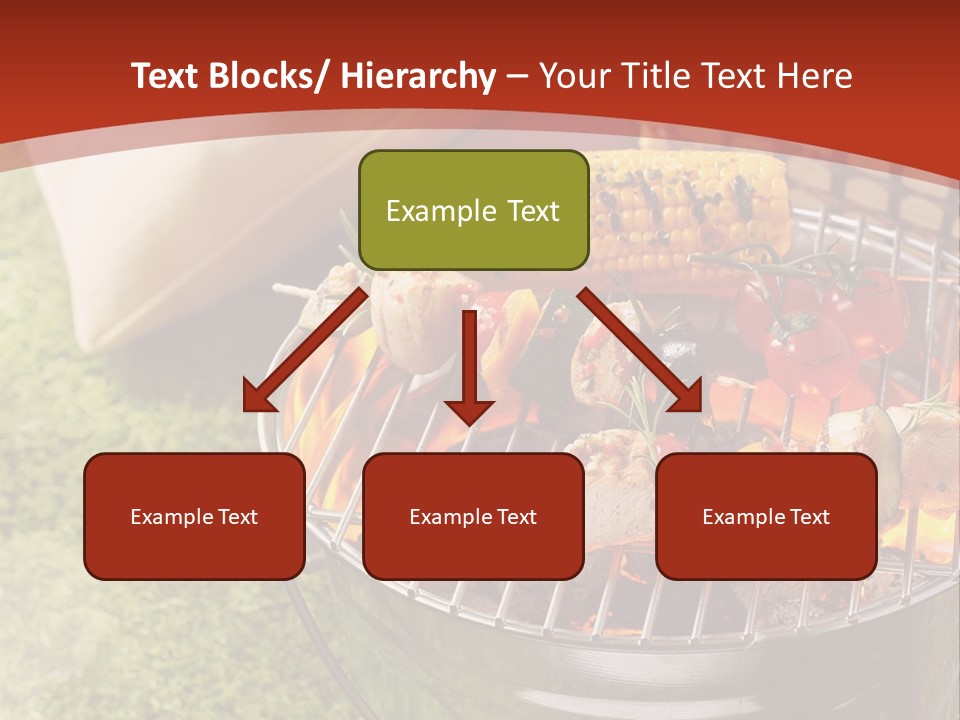 A Barbecue Grill With Corn On The Cob PowerPoint Template