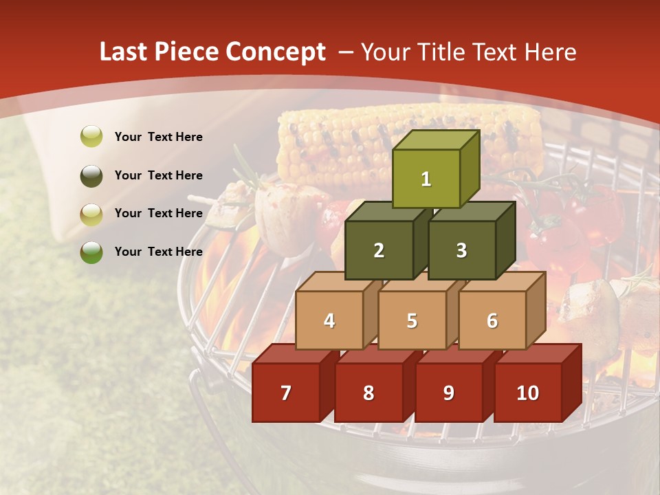 A Barbecue Grill With Corn On The Cob PowerPoint Template