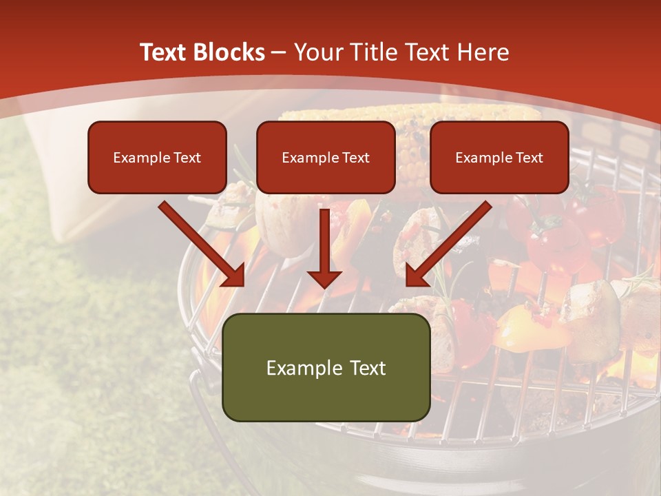 A Barbecue Grill With Corn On The Cob PowerPoint Template