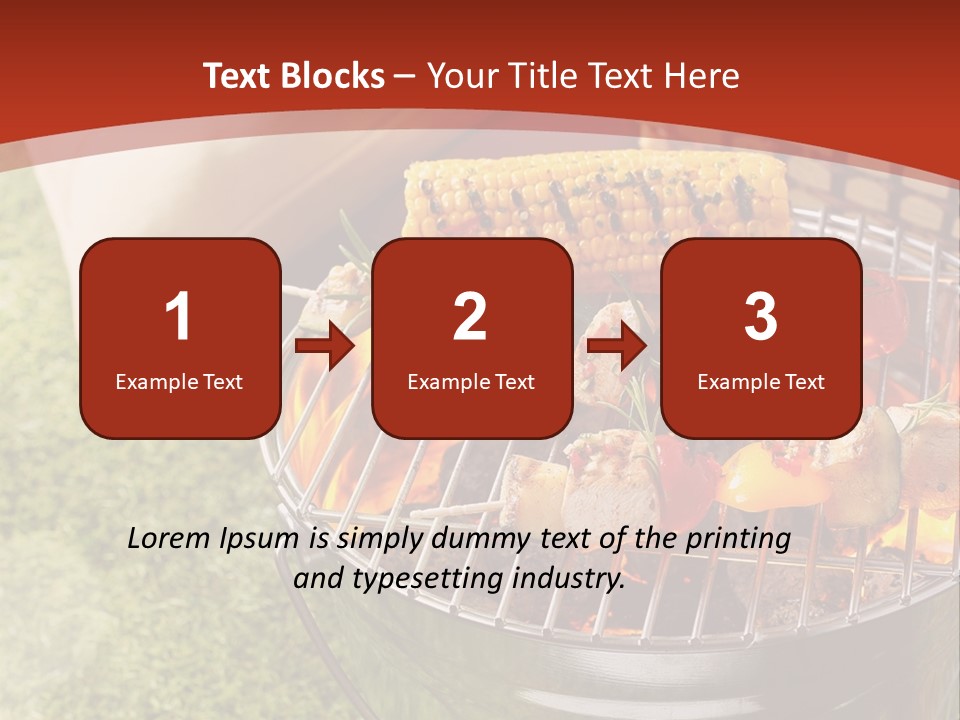A Barbecue Grill With Corn On The Cob PowerPoint Template
